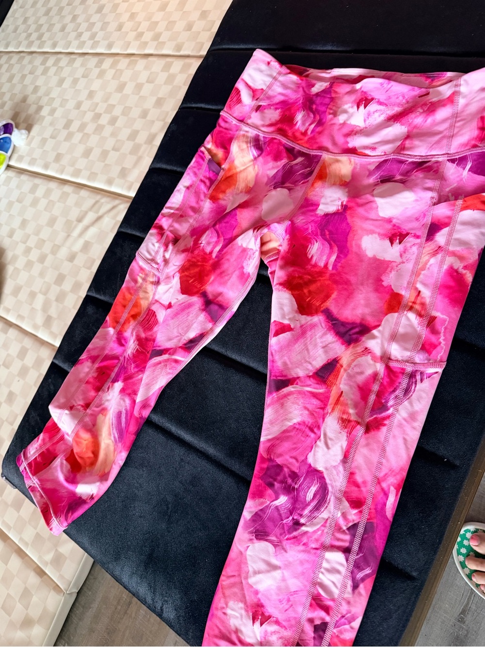 Athleta Pink Multi Floral Print Girls' Leggings